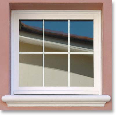 Finestra all'inglese in abete abete laccato bianco