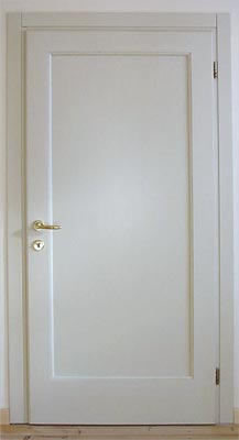 Porta ad uno specchio liscio laccata bianco